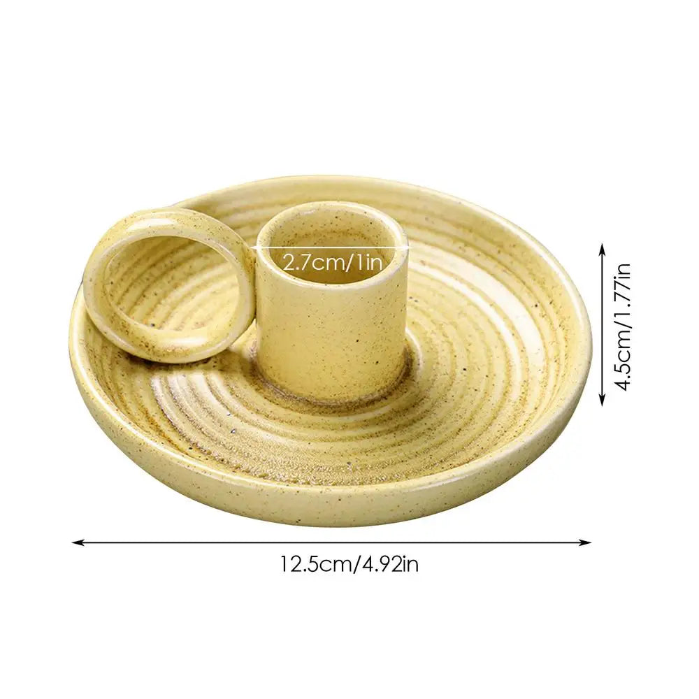 Sage Holder Ceramic Incense Burner Holder Stick Decorative Ash Catcher Tray Candle Holder Incense Burner Stick Holder Plate